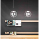 ΚΡΕΜΑΣΤΟ ΜΟΝΟΦΩΤΟ LED 14W ΔΙΑΦΑΝΟ D:25cm