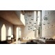 LED PENDANT D:35cm GLASS&METAL ITALY