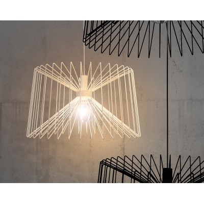 ΚΡΕΜΑΣΤΟ ΜΟΝΟΦΩΤΟ PAINTED STEEL WHITE D 46 CM