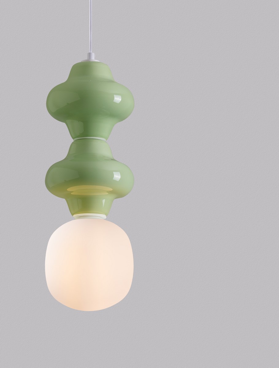 ΜΟΝΟΦΩΤΟ ΚΡΕΜΑΣΤΟ green ceramic&opal glass