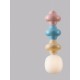 ΜΟΝΟΦΩΤΟ ΚΡΕΜΑΣΤΟ Pink, Blue & Yellow Ceramic & Acid Opal Glass