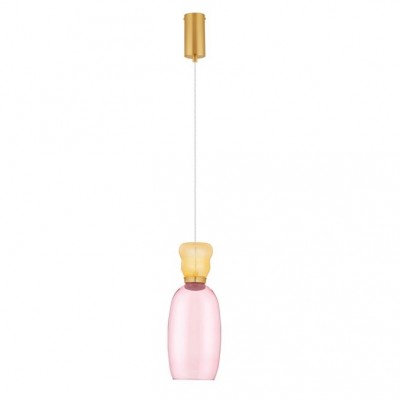ΚΡΕΜΑΣΤΟ ΜΟΝΟΦΩΤΟ ΑΠΟ ΓΥΑΛΙ  Yellow & Pink Glass D:15cm
