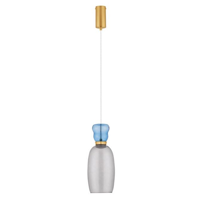 ΚΡΕΜΑΣΤΟ ΜΟΝΟΦΩΤΟ ΑΠΟ ΓΥΑΛΙ Light Blue & Cyan Glass D:15cm