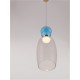 ΚΡΕΜΑΣΤΟ ΜΟΝΟΦΩΤΟ ΑΠΟ ΓΥΑΛΙ Light Blue & Cyan Glass D:15cm