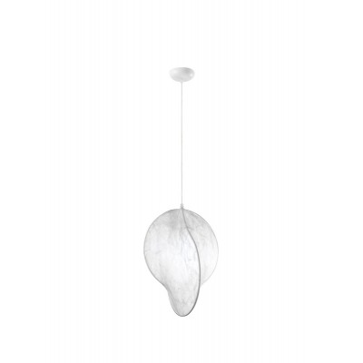 ΚΡΕΜΑΣΤΟ ΜΟΝΟΦΩΤΟ  D:53cm Sandy White Mulberry Silk & Acrylic