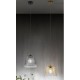 PENDANT SINGLE-LIGHT RELIEF GLASS D25cm ITALY