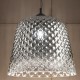 PENDANT SINGLE-LIGHT RELIEF GLASS D25cm ITALY