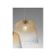 PENDANT SINGLE-LIGHT RELIEF GLASS D25cm ITALY