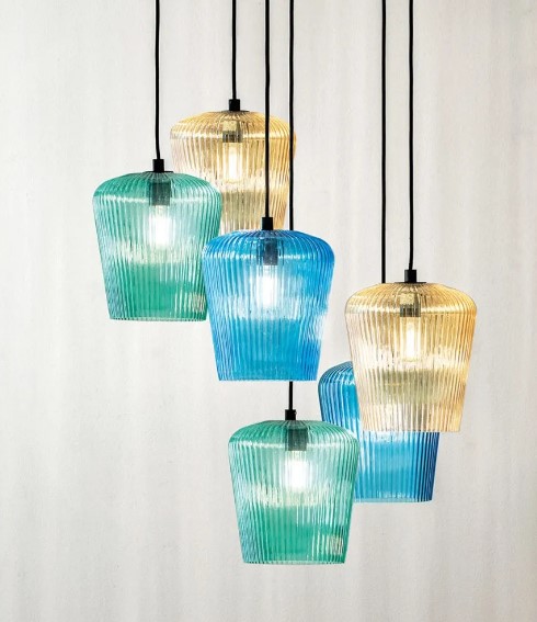 PENDANT SINGLE-LIGHT GLASS D16.8cm ITALY