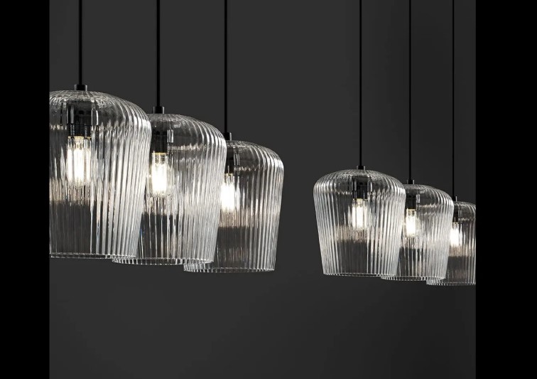 PENDANT SINGLE-LIGHT GLASS D16.8cm ITALY