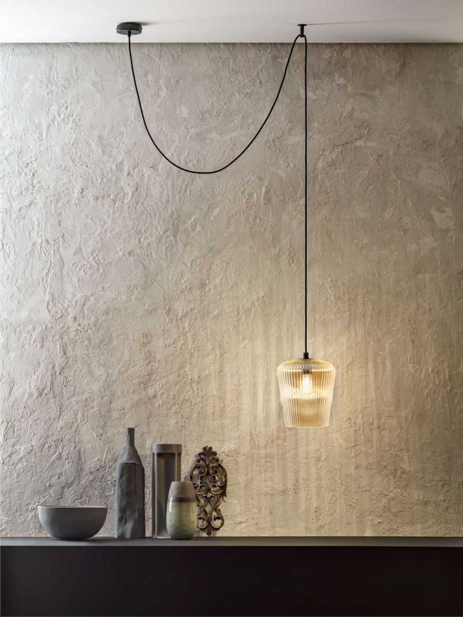 PENDANT SINGLE-LIGHT GLASS D16.8cm ITALY
