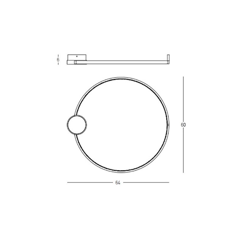 ΠΛΆΦΟΝΙΕΡΑ ΟΡΟΦΗΣ RING D:60cm BLACK-GOLD