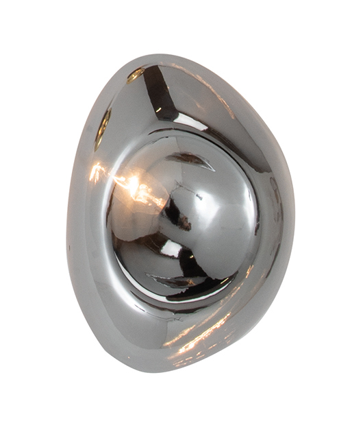 CHROME GLASS SCONCE