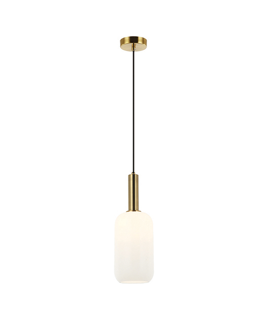 GOLD AND OPAL GLASS PENDANT-SLIM