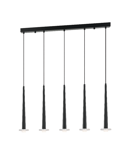 SANDY BLACK 5-PENDANT RACK WITH MARBLE DETAILS
