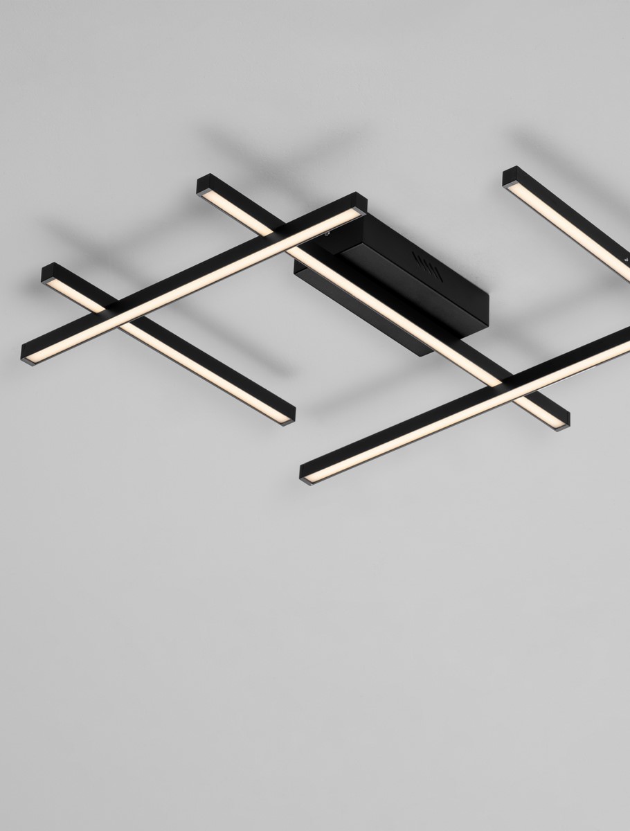 ΦΩΤΙΣΤΙΚΟ ΟΡΟΦΗΣ LED 63W Sandy Black Aluminium & Acrylic