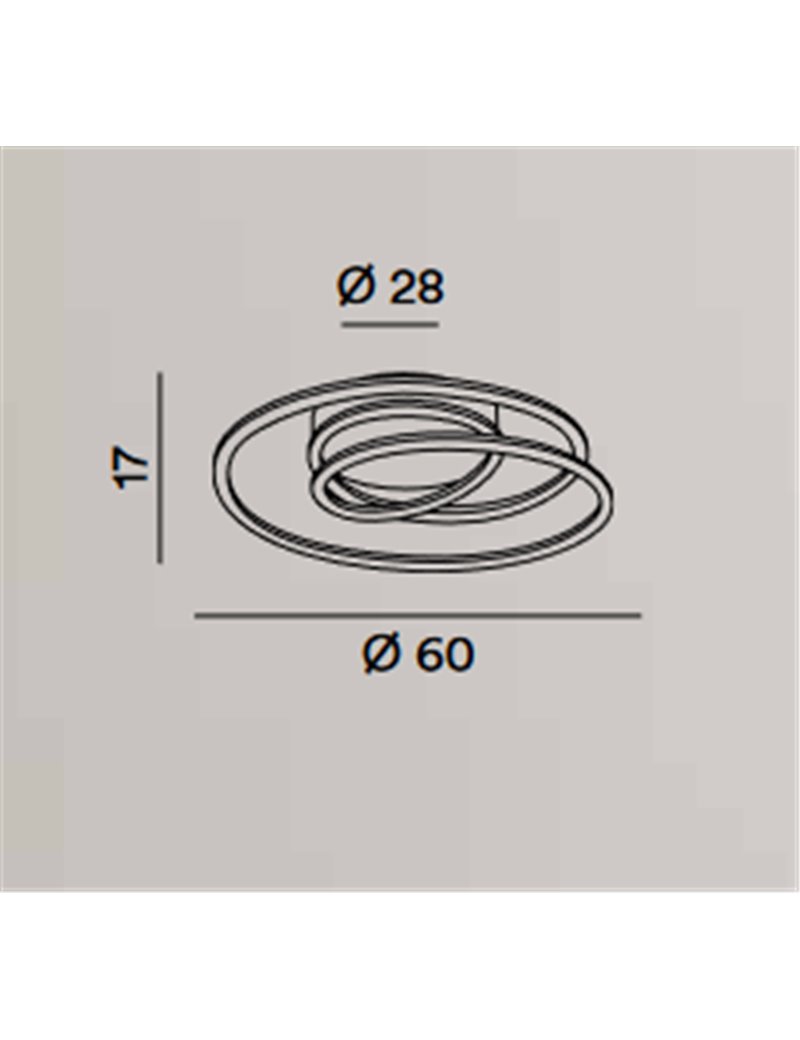 ΦΩΤΙΣΤΙΚΟ ΟΡΟΦΗΣ LED D:60cm BRUSHED GOLD