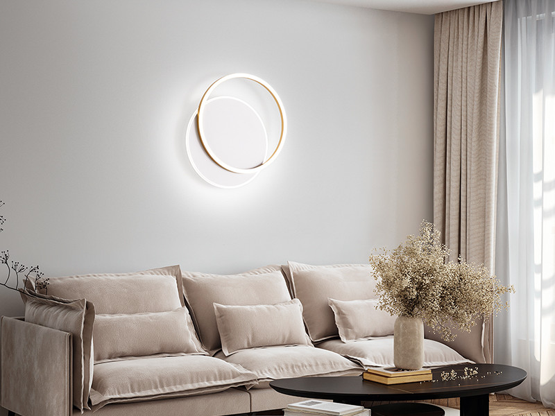 ΦΩΤΙΣΤΙΚΟ ΟΡΟΦΗΣ D:47,5cm BRUSHED GOLD&WHITE MATT 43W
