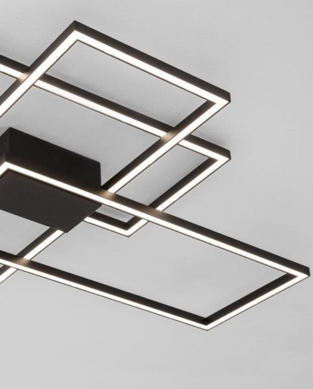 LED CEILING LIGHT 90cm 3550lm MAT BLACK