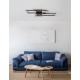 LED CEILING LIGHT 90cm 3550lm MAT BLACK