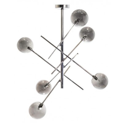 PENDANT LIGHT 6-LIGHT METAL AND GLASS H:80cm