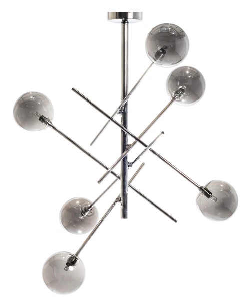 PENDANT LIGHT 6-LIGHT METAL AND GLASS H:80cm