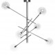 PENDANT LIGHT 6-LIGHT METAL AND GLASS H:80cm