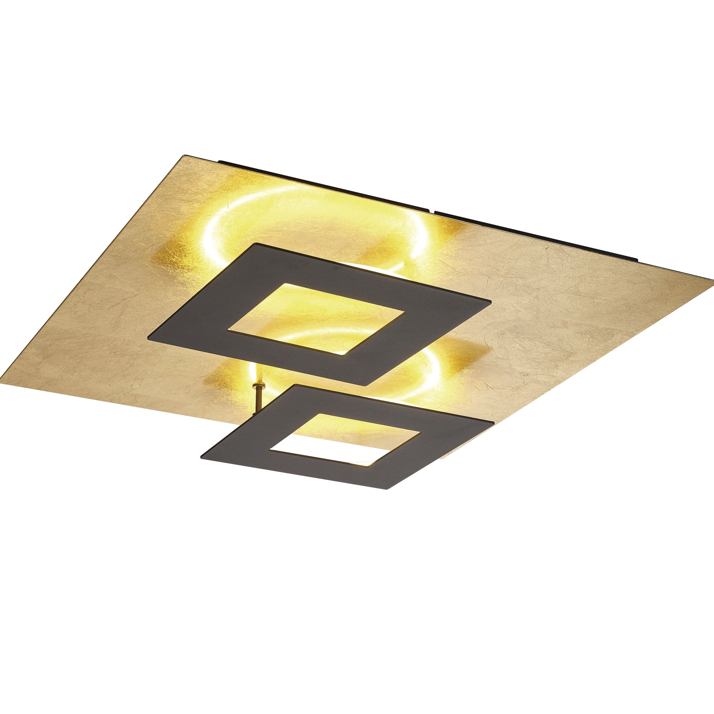  INDIRECT LIGHTING CEILING LAMP IN GOLD LEAF AND BLACK SPAIN