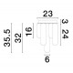 CEILING LIGHT D:35.5cm 7XG9 SMOKY GRAY GLASS