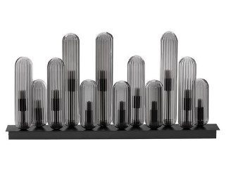CEILING LIGHT 12XG9 L:72cm SMOKY GRAY GLASS