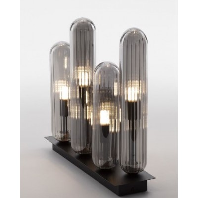 CEILING LIGHT 6XG9 L:38cm SMOKY GRAY GLASS
