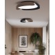 CEILING LAMP WITH METAL AND DARK WOOD LOOK D:55cm ITALY