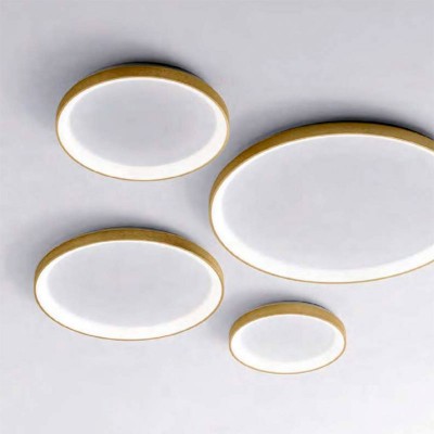 BRUSHED GOLD CEILING LAMP D58cm ITALY