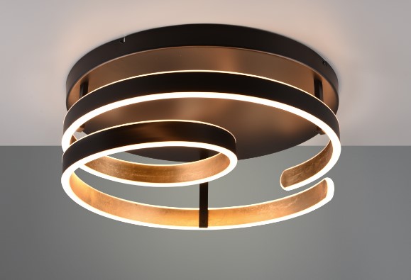 BLACK-GOLD LED CEILING LIGHT D:55cm