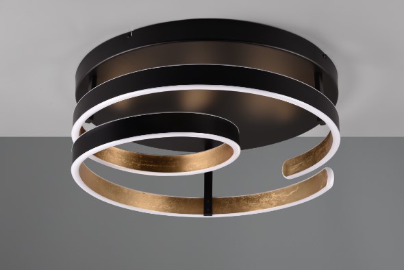 BLACK-GOLD LED CEILING LIGHT D:55cm