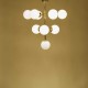 PENDANT LIGHT 10 LIGHT METAL AND OPAL GLASS