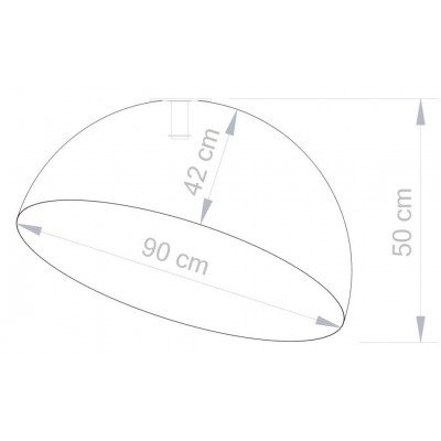 EXTRA LARGE STEEL CEILING DOME GOLD-BLACK Ø90cm