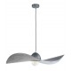 MODERN SINGLE-BULB PENDANT, STEEL SILVER Ø76cm