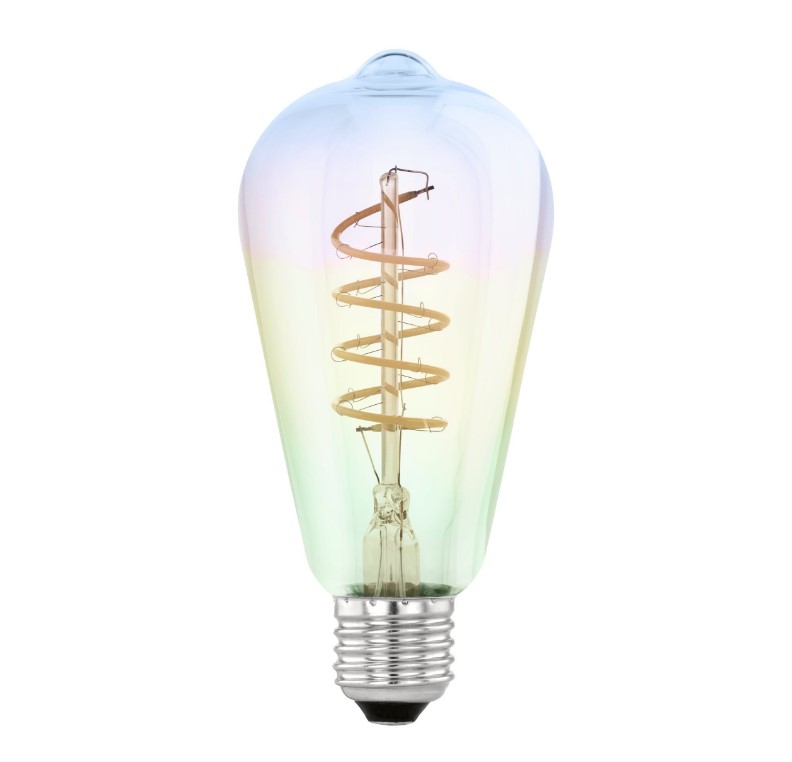TAPERED DECORATIVE E27 LIGHTBULB PASTEL RAINDOW
