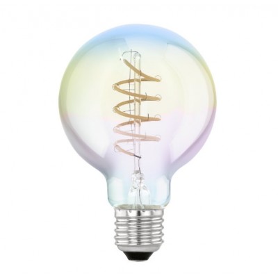 ROUND DECORATIVE E27 LIGHTBULB PASTEL RAINBOW Ø8cm