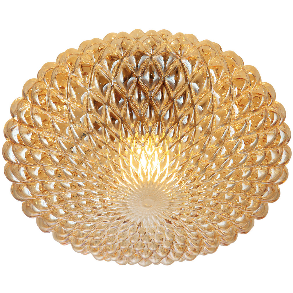 CEILING FIXTURE FROM CUT AMBER GLASS D:300mm