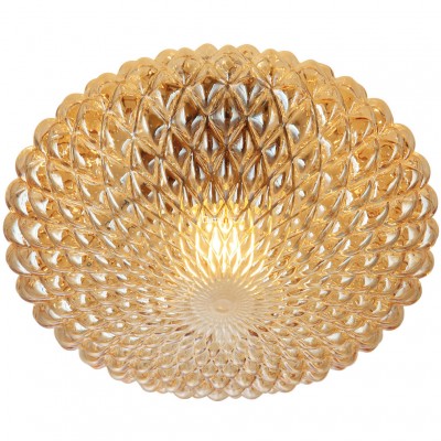 CEILING FIXTURE FROM CUT AMBER GLASS D:300mm