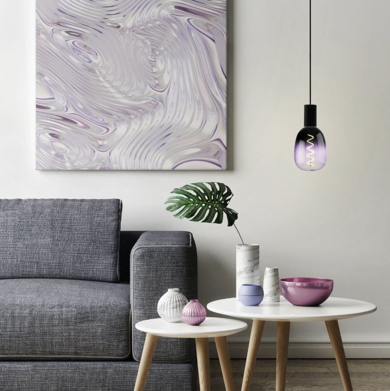 DECORATIVE GRADIENT PURPLE BULB E27 Ø12cm
