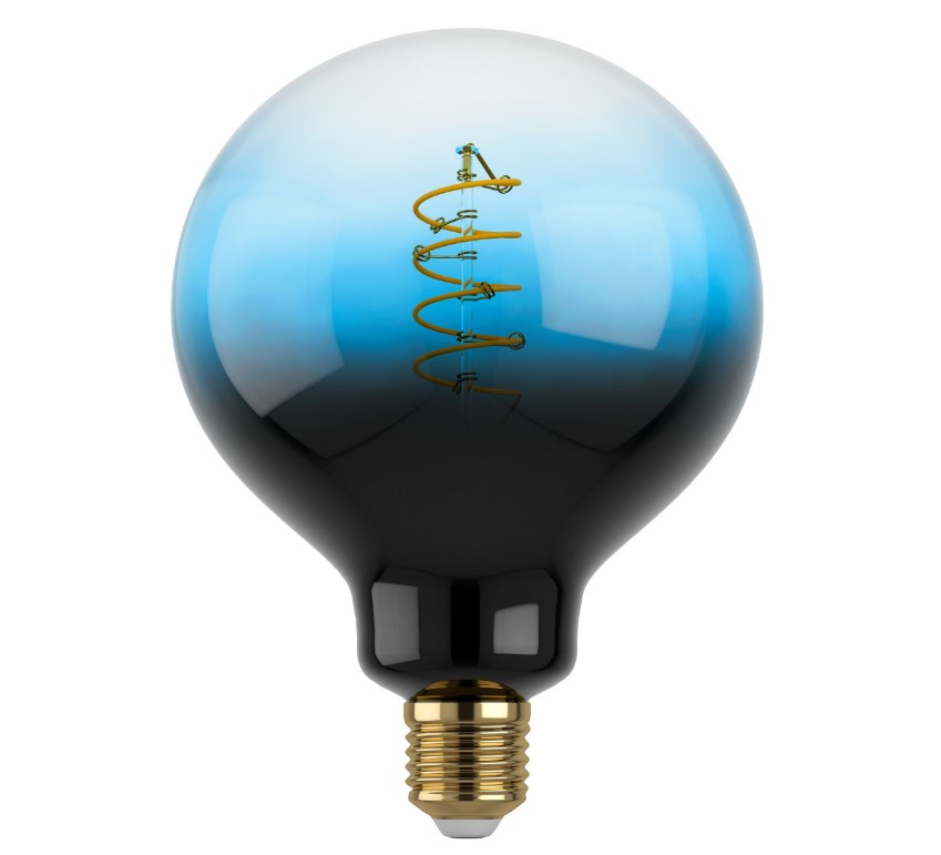 ROUND BLUE DECORATIVE E27 LIGHT BULB