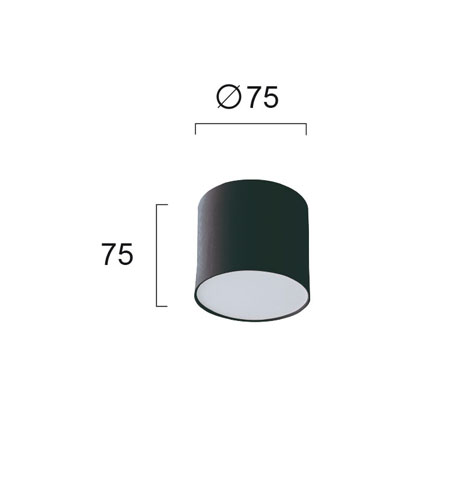 ΜΕΤΑΛΛΙΚΟ DOWNLIGHT LED  ΟΡΟΦΗΣ D 75 MM