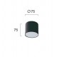ΜΕΤΑΛΛΙΚΟ DOWNLIGHT LED  ΟΡΟΦΗΣ D 75 MM