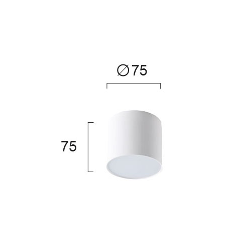 ΜΕΤΑΛΛΙΚΟ DOWNLIGHT LED  ΟΡΟΦΗΣ D 75 MM