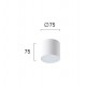 ΜΕΤΑΛΛΙΚΟ DOWNLIGHT LED  ΟΡΟΦΗΣ D 75 MM