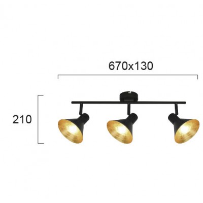 SPOT BLACK GOLD 3/ΦΩΤΟ H 210 MM