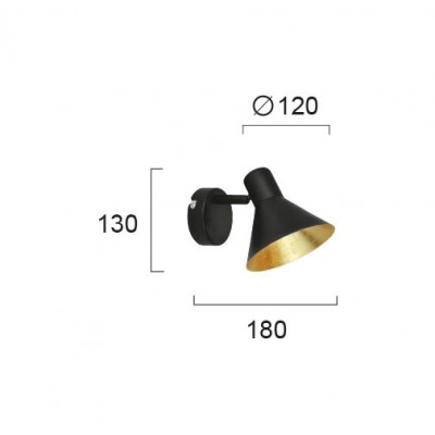 SPOT BLACK GOLD D 120 MM H 130 MM